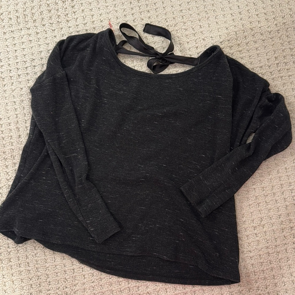 Black Bow Back Sweater